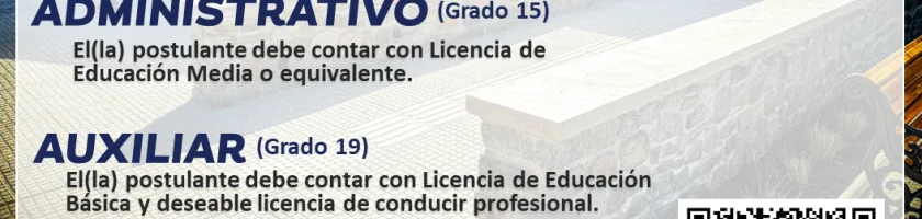 BASES CONCURSO PÚBLICO PARA PLANTA MUNICIPAL (PROFESIONAL, ADMINISTRATIVO Y AUXILIAR) – Municipalidad de Putaendo