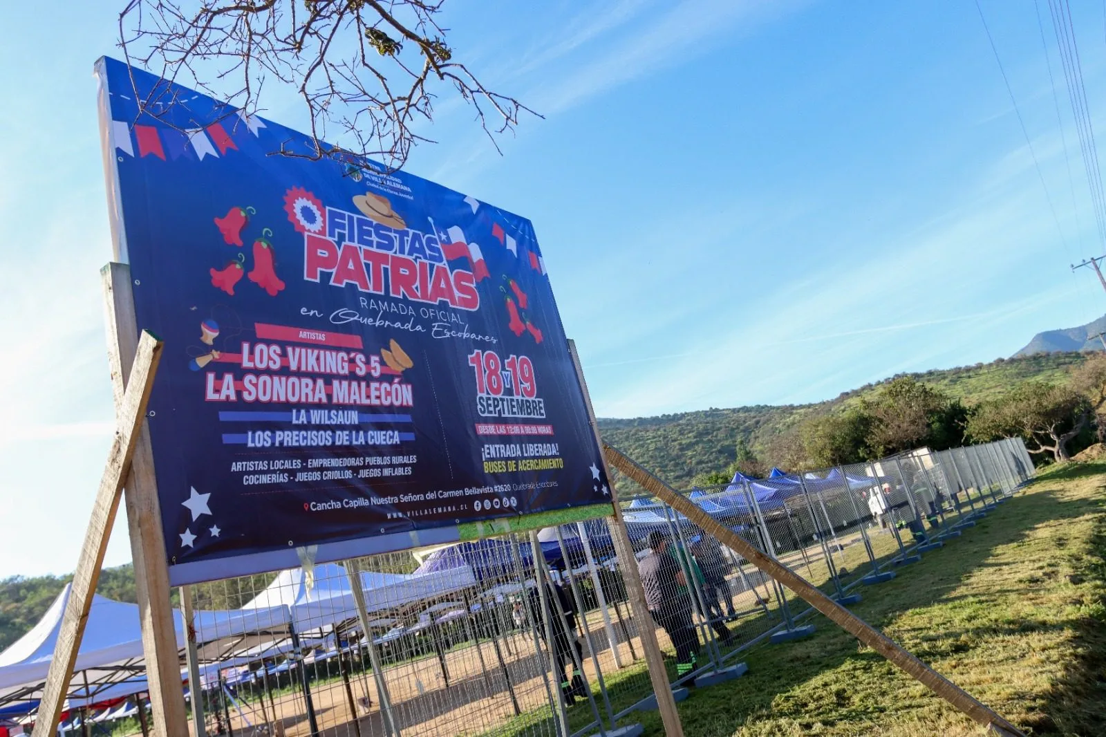 Villa Alemana se prepara para una inédita celebración de Fiestas Patrias con Viking’s 5 y Sonora Malecón en Ramada Oficial municipal